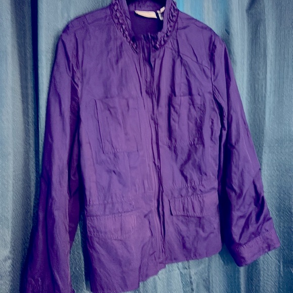 Chico's Jackets & Blazers - Women’s Chicos jacket size 2 (12-14) Purple zip up